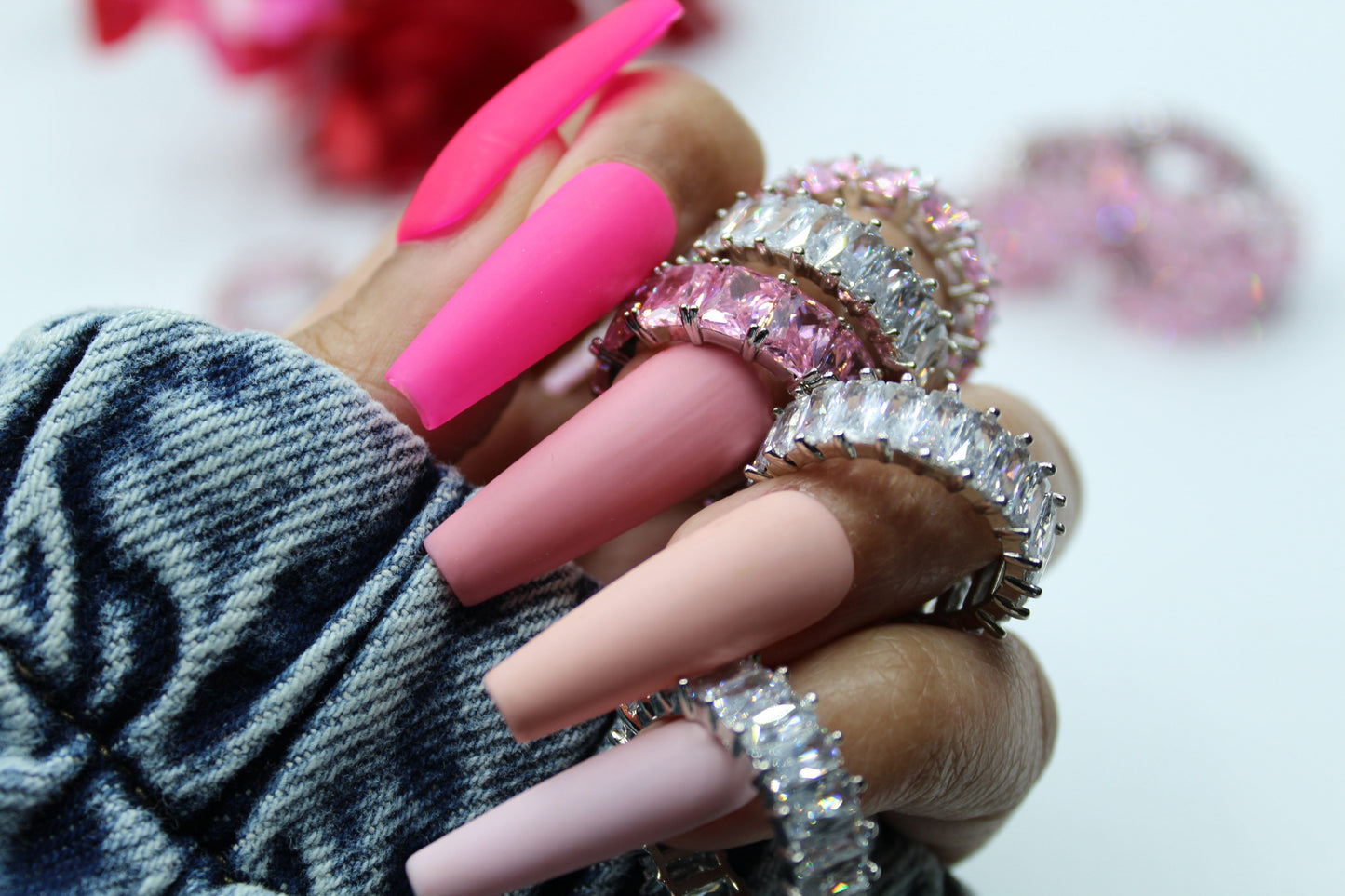 Icy Pink Radiant Cut Band