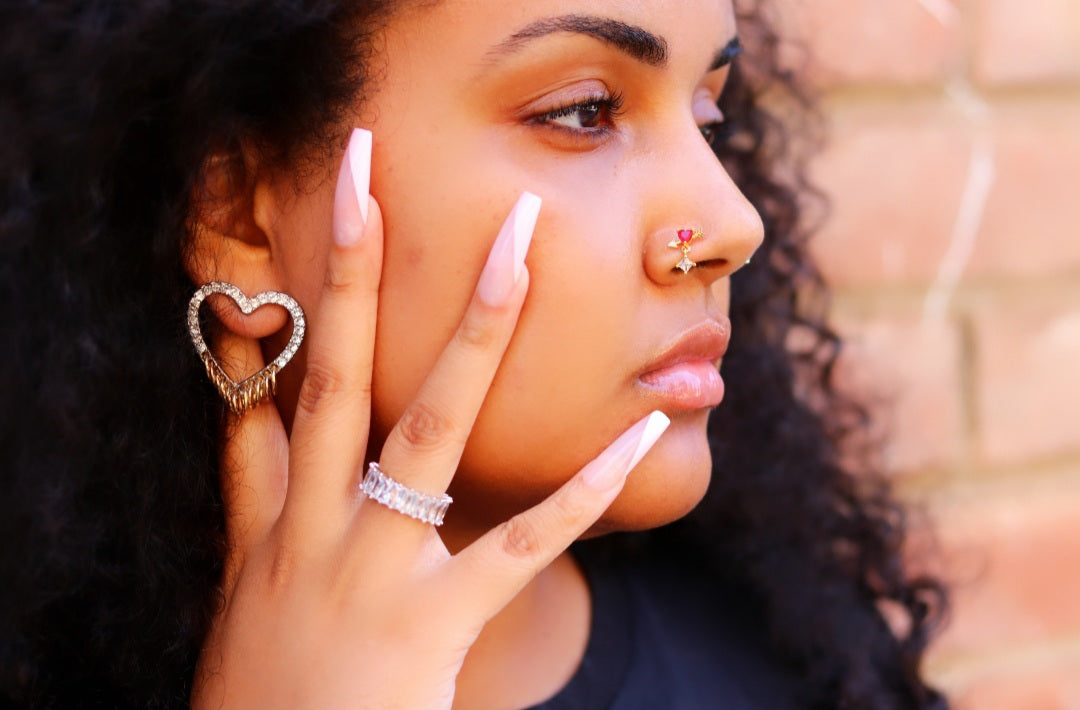 Heart Pierced Stud earrings